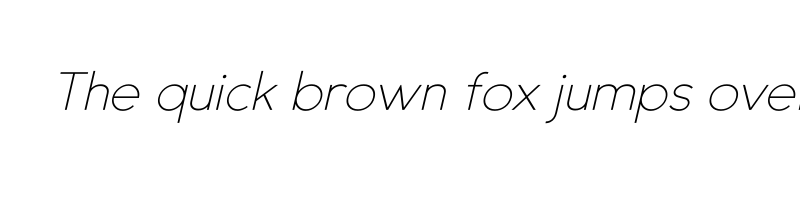 Preview of GexoSans ThinItalic
