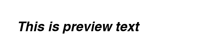 Preview of Helvetica BoldOblique