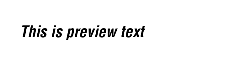 Preview of Helvetica LT Condensed Bold Italic