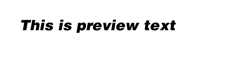 Preview of Helvetica LT Std Black Oblique