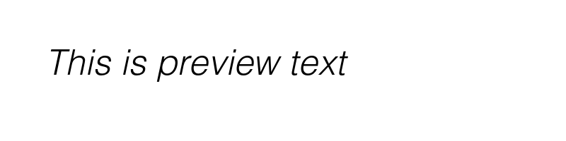 Preview of Helvetica LT Std Light Oblique