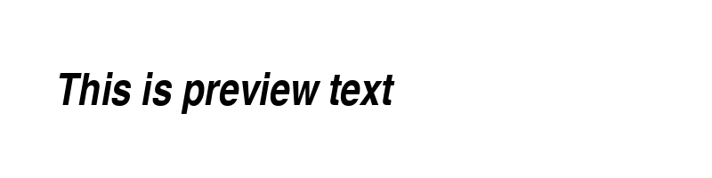Preview of Helvetica Narrow Bold Oblique