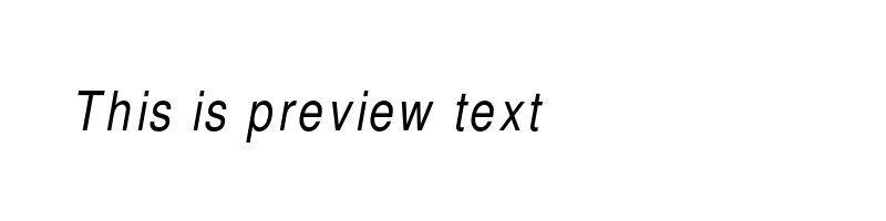 Preview of Helvetica Narrow Italic