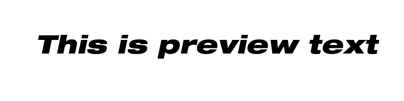 Preview of Helvetica Neue LT Pro 93 Black Extended Oblique