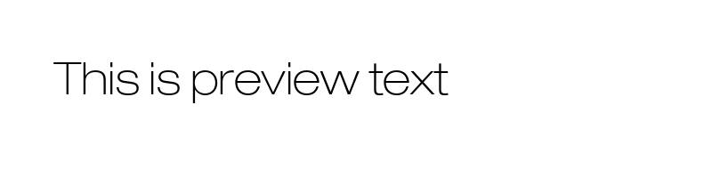 Preview of Helvetica Neue LT Std 33 Thin Extended