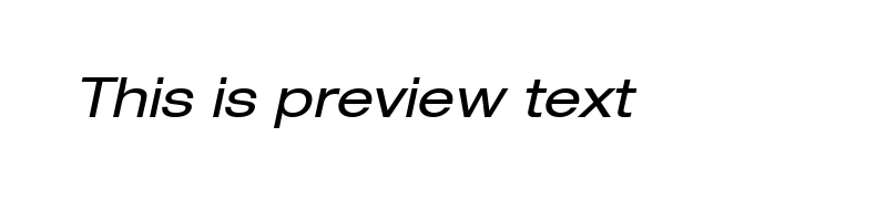 Preview of Helvetica53 Extended RomanItalic