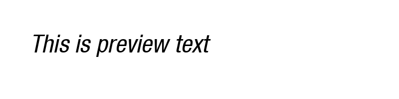 Preview of Helvetica57 Condensed RomanItalic