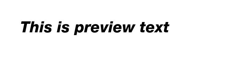 Preview of Helvetica86 Heavy HeavyItalic