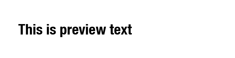 Preview of HelveticaNeueCond Bold