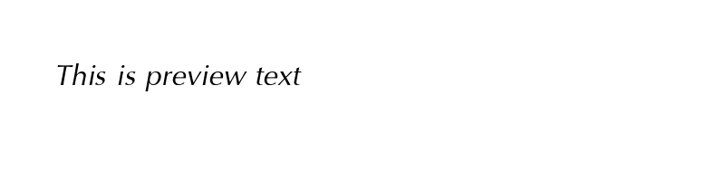 Preview of IrisUPC Italic