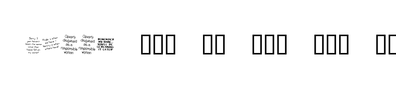 font preview of KR Bad Girlz Regular