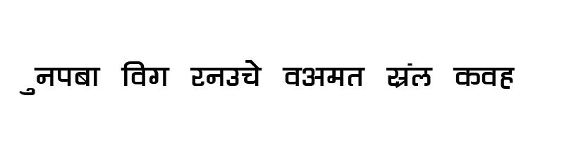 Preview of Kruti Dev 060 Wide Regular
