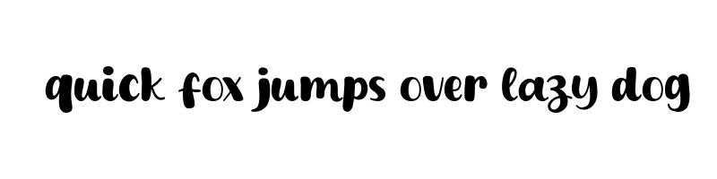 font preview of Lazy dog otf