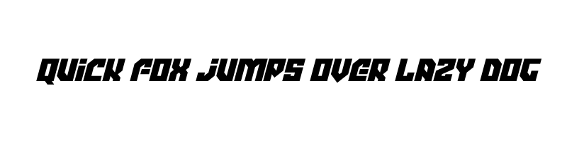 font preview of Megadroid Italic otf