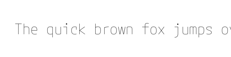 font preview of MPLUSCodeLatin SemiExpanded Thin
