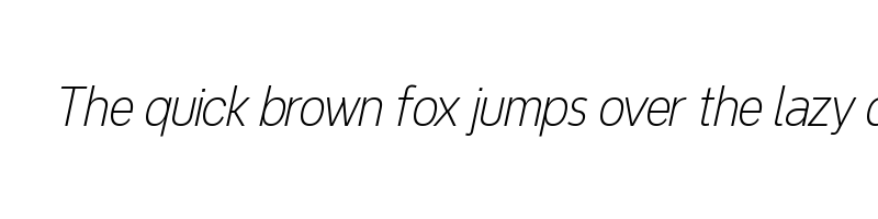 Preview of Never Mind Condensed Extra Light Italic