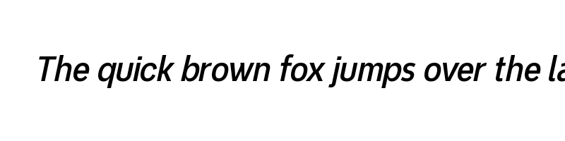 font preview of Never Mind Condensed Medium Italic