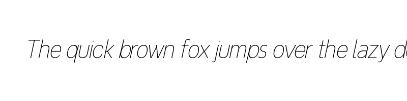 font preview of Never Mind Condensed Thin Italic