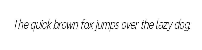 Preview of NeverMindExtraCondensed ExtraLightItalic