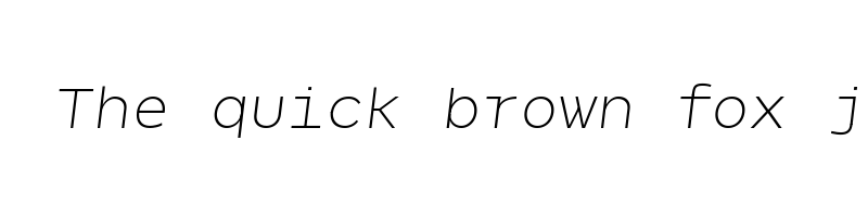 Preview of NeverMindMono ExtraLightitalic