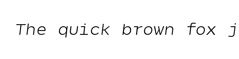 Preview of NeverMindMono Lightitalic