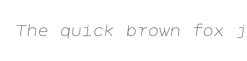 Preview of NeverMindMono Thinitalic