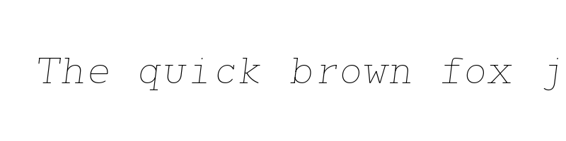 Preview of NeverMindRoundedMono ThinItalic