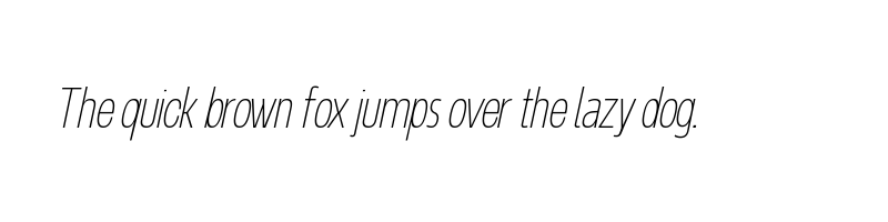Preview of NeverMindUltraCondensed ThinItalic