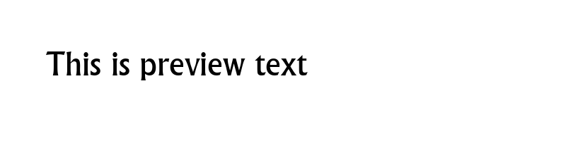 font preview of nrkis