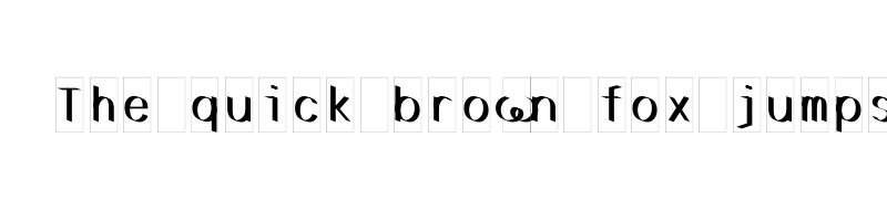 font preview of Ocr Pbi poubelle