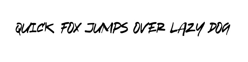 font preview of Over brushing