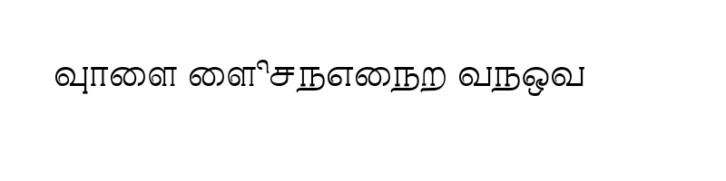 font preview of RAVI D Regular