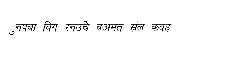 font preview of Richa Italic