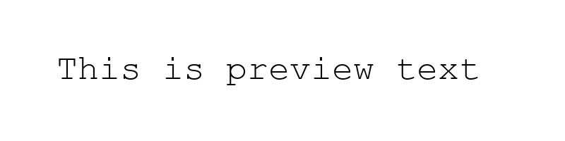 font preview of rodtr