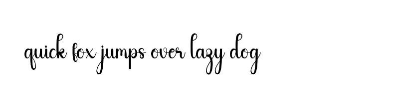 font preview of Simple Calligraphy