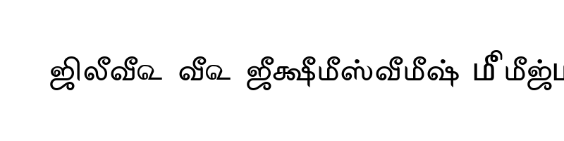 font preview of TAM Tamil002 Normal
