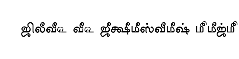 font preview of TAM Tamil050 Normal