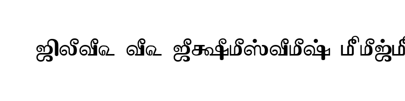 font preview of TAM Tamil113 Normal