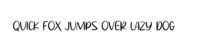font preview of The Quickly