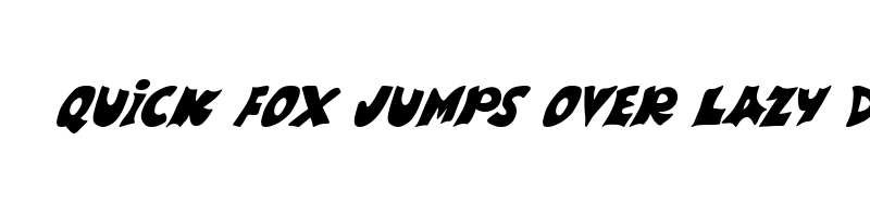 font preview of Weird Comic Italic