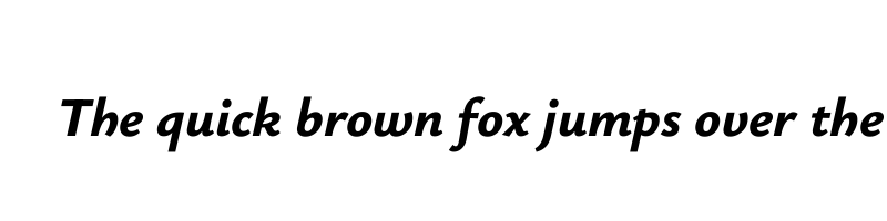 font preview of Ysabeau ExtraBoldItalic